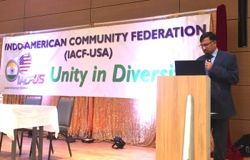 Consul General Dr. T.V. Nagendra Prasad joined the celebration of ‘Unity in Diversity’ organized by the Indo American Community Federation (IACF-USA) in Fremont. He addressed the gathering and appreciated the panel discussion on Racial Equity and Hate Crimes with panelists Attorney General Rob Bonta, US Congressman Ro Khanna, Fremont Mayor Lily Mei, Councilmember Raj Salwan, Presidential Adviser Ajai Bhutoria, Mr. Yogi Chugh, Mr. Joe Johal etc., elected leaders, senior officials & community leaders were present on the occasion. Consul General in his address dealt on India’s diversity, democratic & pluralistic character and appreciated IACF-USA for its 21st Unity Dinner and landed its steadfast resolve in organising annual event. He congratulated and thanked particularly Mr. Jeevan Zutshi and Mr. Ramesh Konda of IACF-USA for organizing the event.